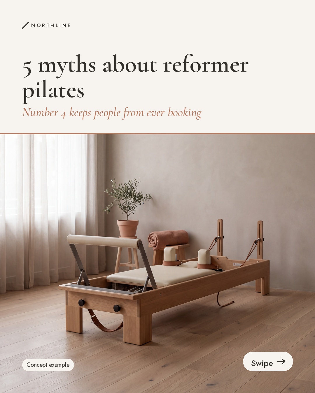 Northline Pilates reformer carousel cover